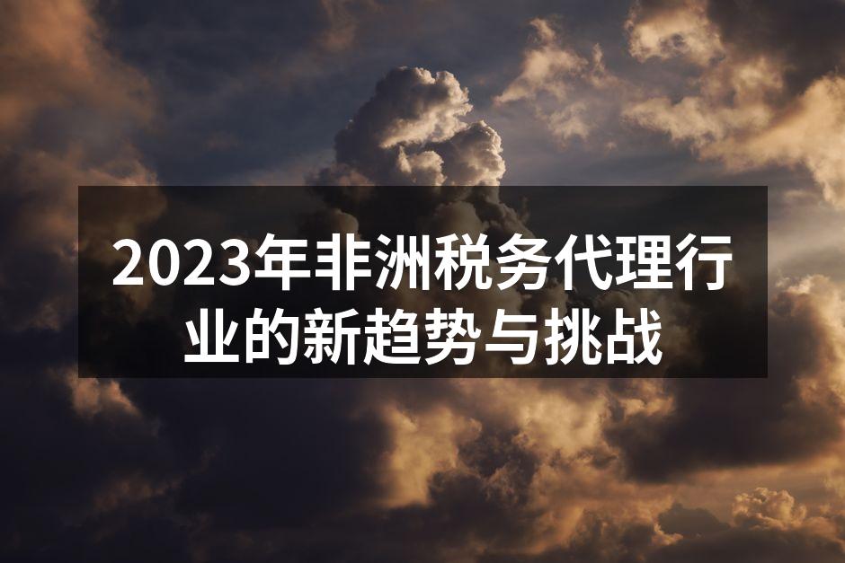 2023年非洲税务代理行业的新趋势与挑战